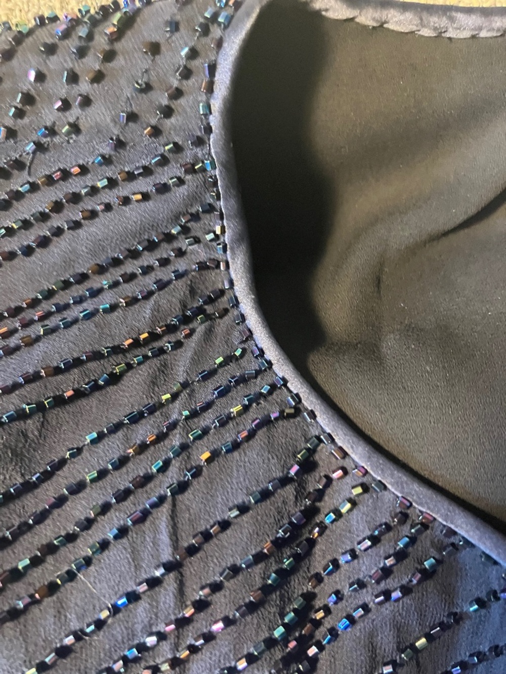 Silk vintage beaded dress